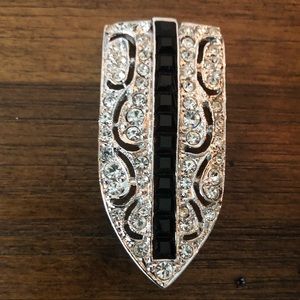 Kenneth Jay Lane Deco Crystal Pin